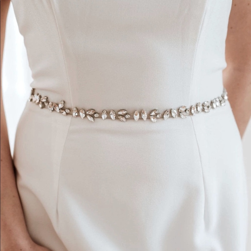 BRIDAL SASH - New, Unused with Marquise Crystals - Luna + Stone Acacia